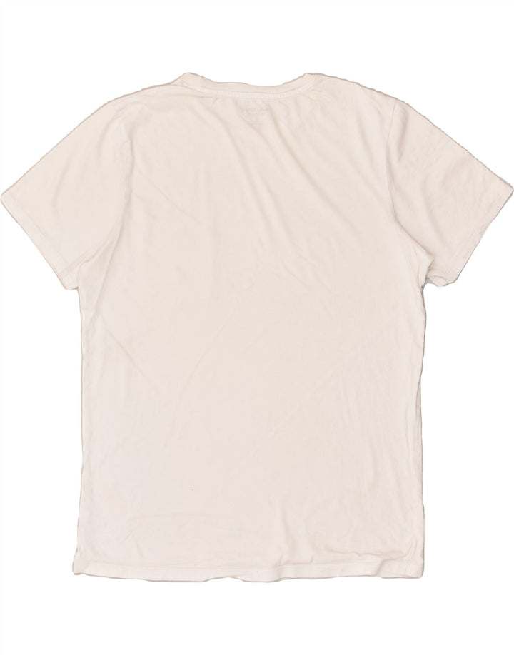 JACK & JONES Mens T-Shirt Top Medium White Cotton | Vintage Jack & Jones | Thrift | Second-Hand Jack & Jones | Used Clothing | Messina Hembry 