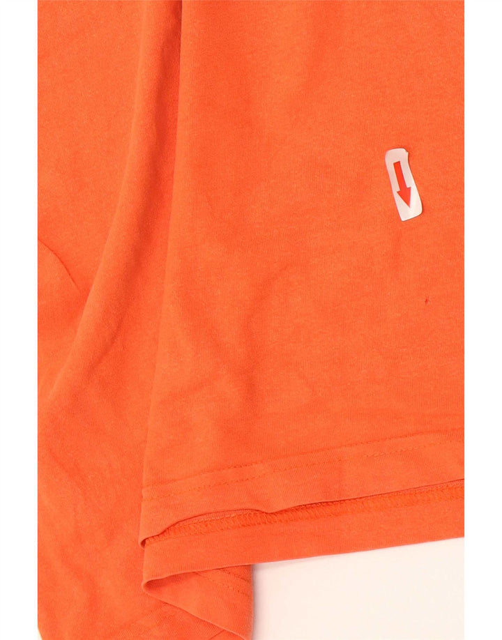 T-shirt grafica da uomo Puma Top Small in cotone arancione