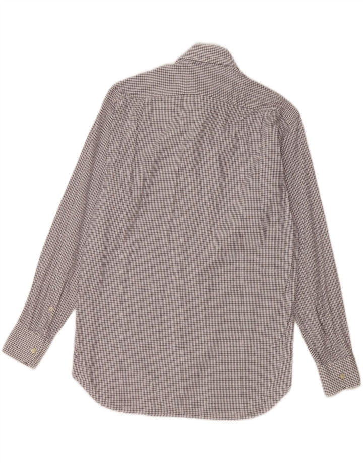 BROOKSFIELD Mens Shirt Maker Shirt Size 39 Medium White Check