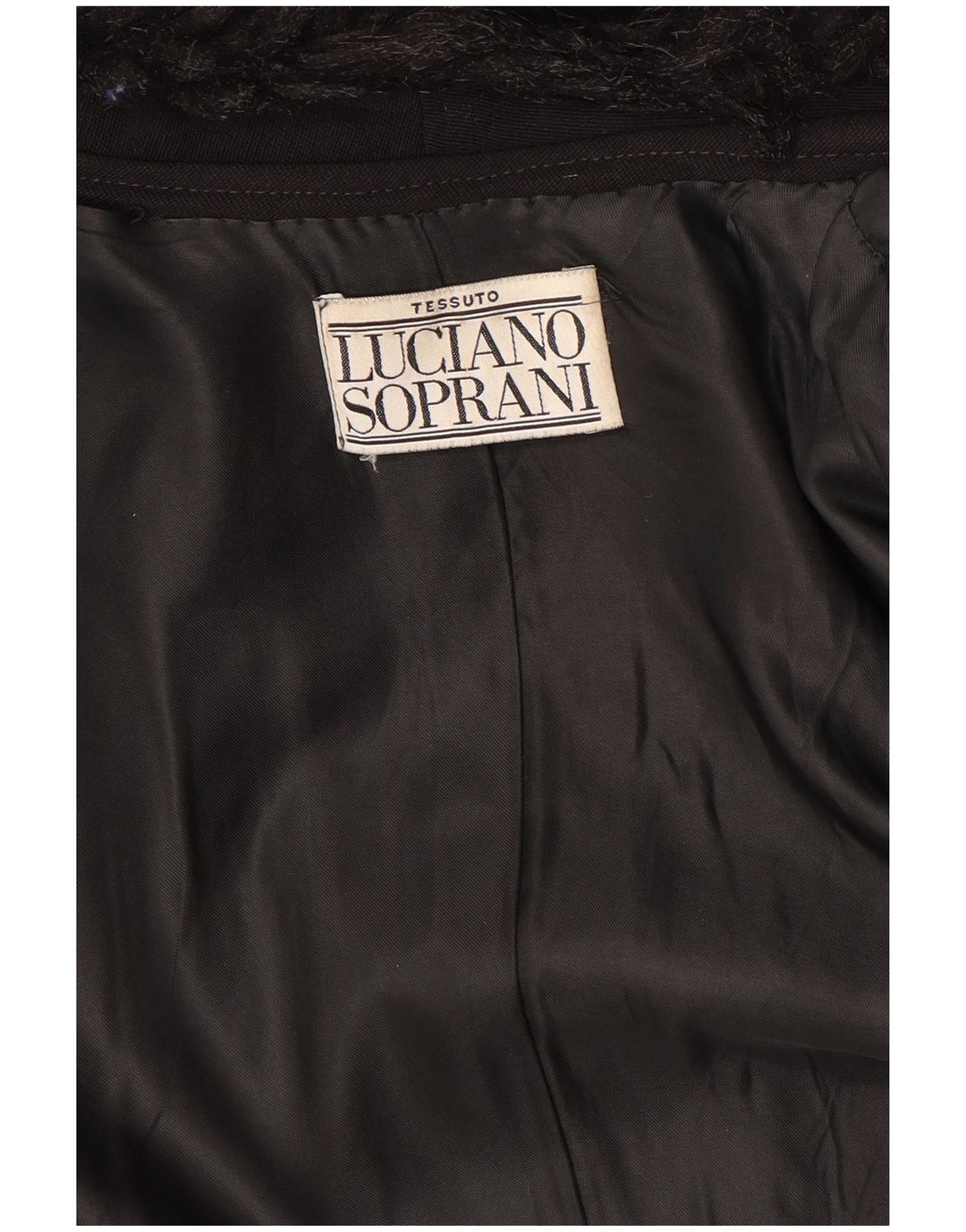 LUCIANO SOPRANI Veste blazer 3 boutons pour femme UK 16 Large Noir