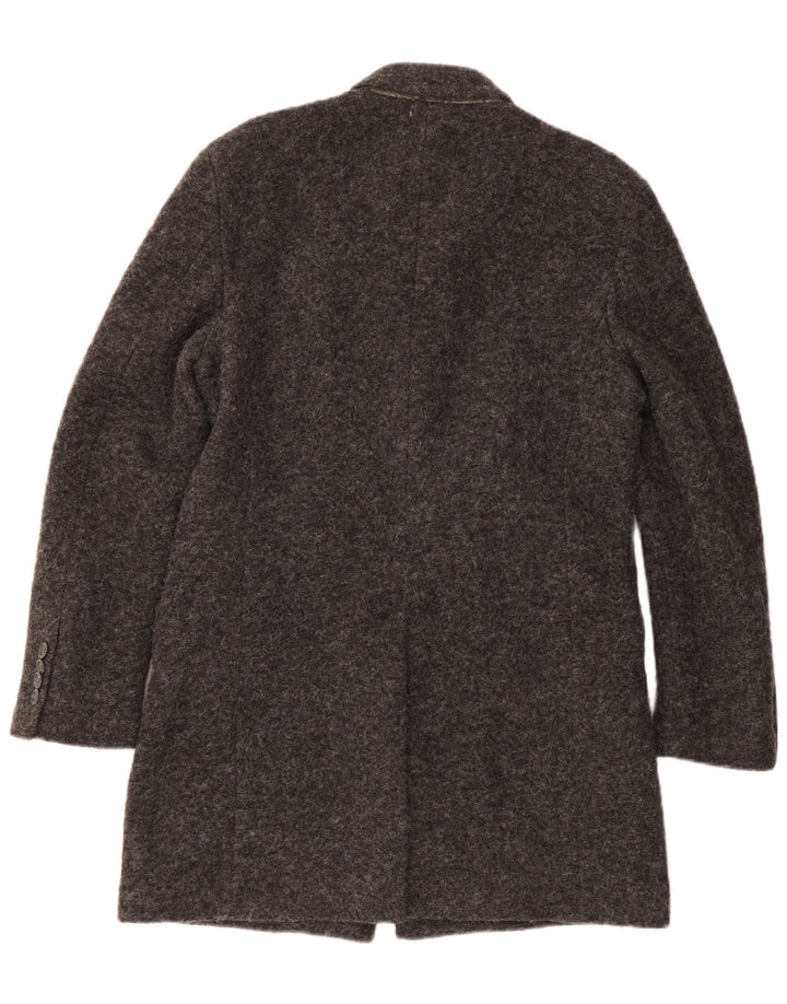 Guess Mens Overcoat UK 40 Large Grey Wool