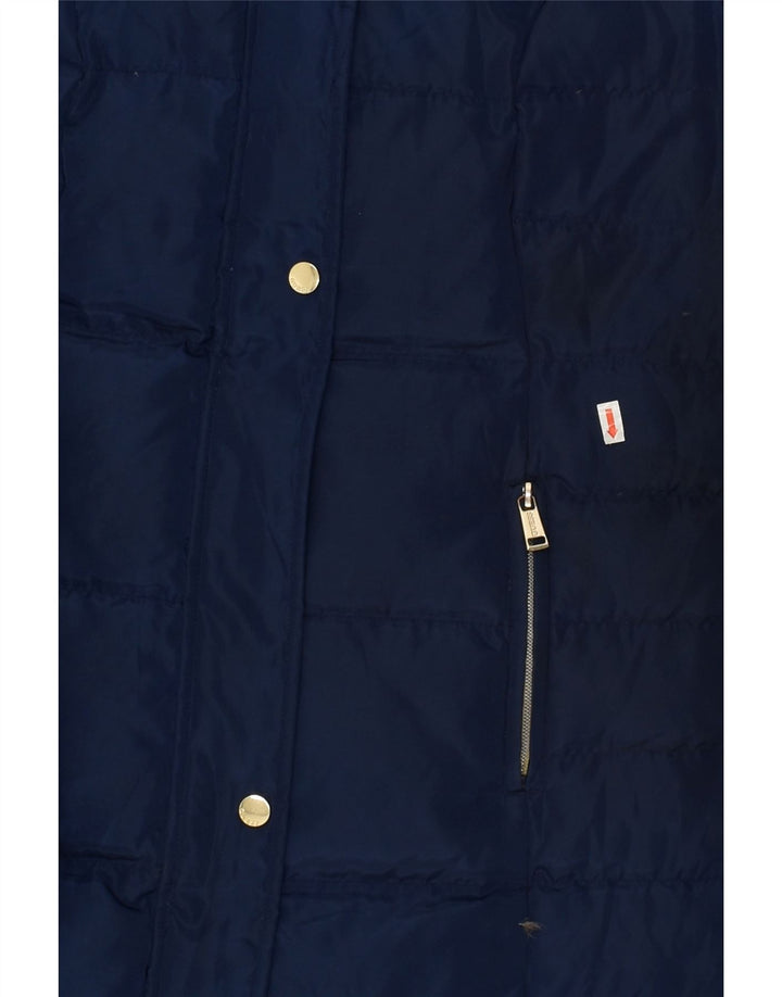 GUESS Womens Padded Coat UK 10 Small Navy Blue Polyester | Vintage Guess | Thrift | Second-Hand Guess | Used Clothing | Messina Hembry 