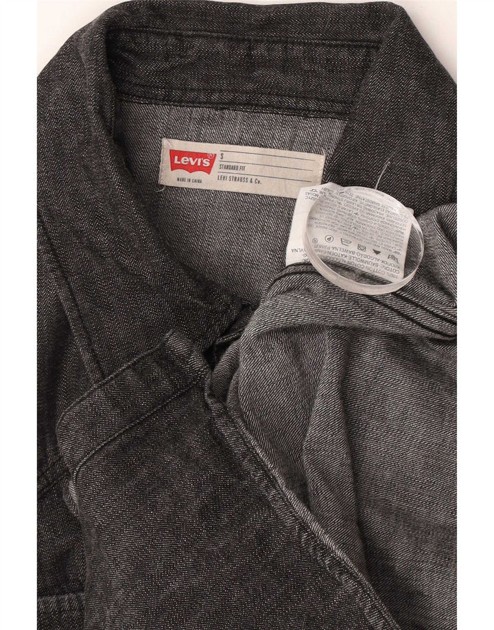 Camicia di jeans da uomo Levi's piccola in cotone grigio