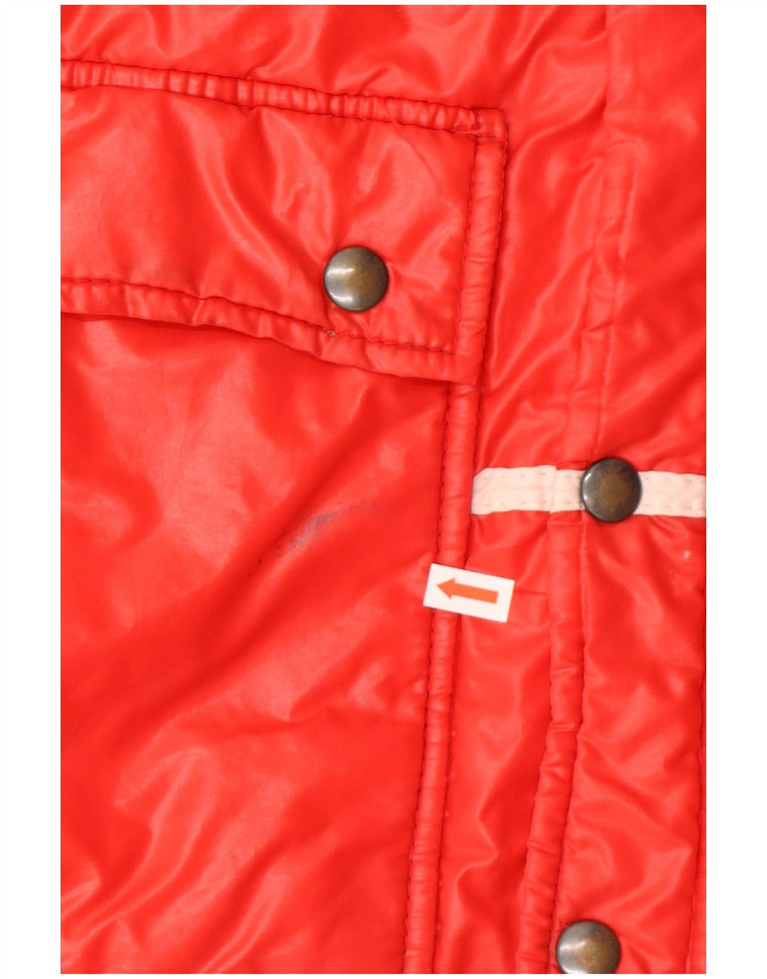 Vintage Mens Padded Gilet UK 36 Small Red Colourblock Polyamide