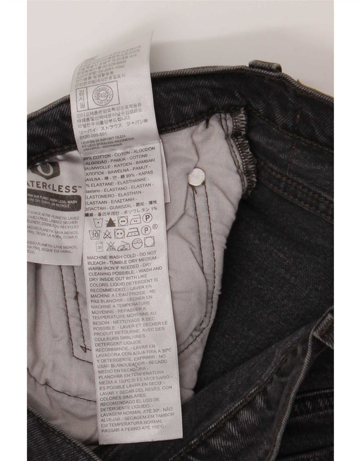 Levi's Womens 501 Straight Jeans W27 L28 Grey Cotton