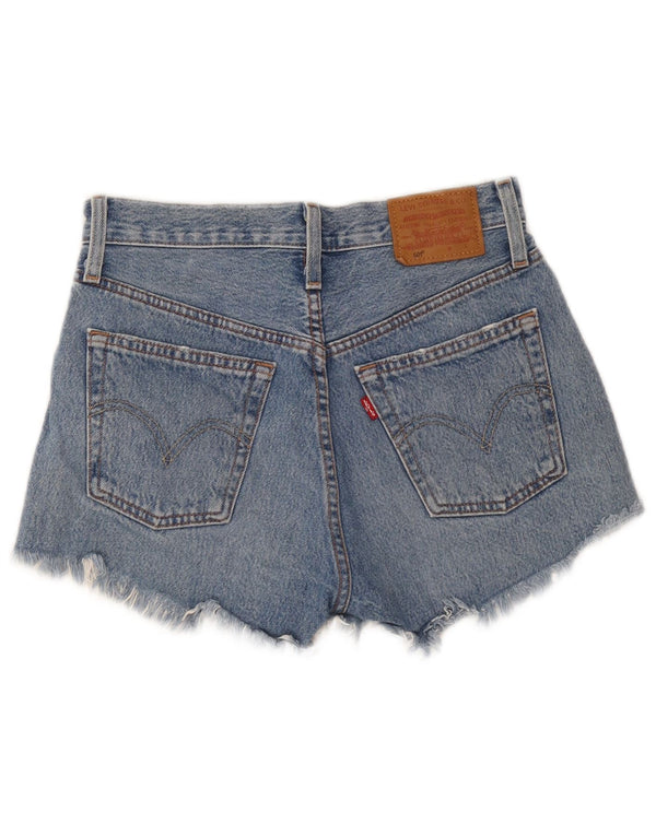 Levi's Damen 501 Distressed Denim Shorts W23 2XS Blaue Baumwolle