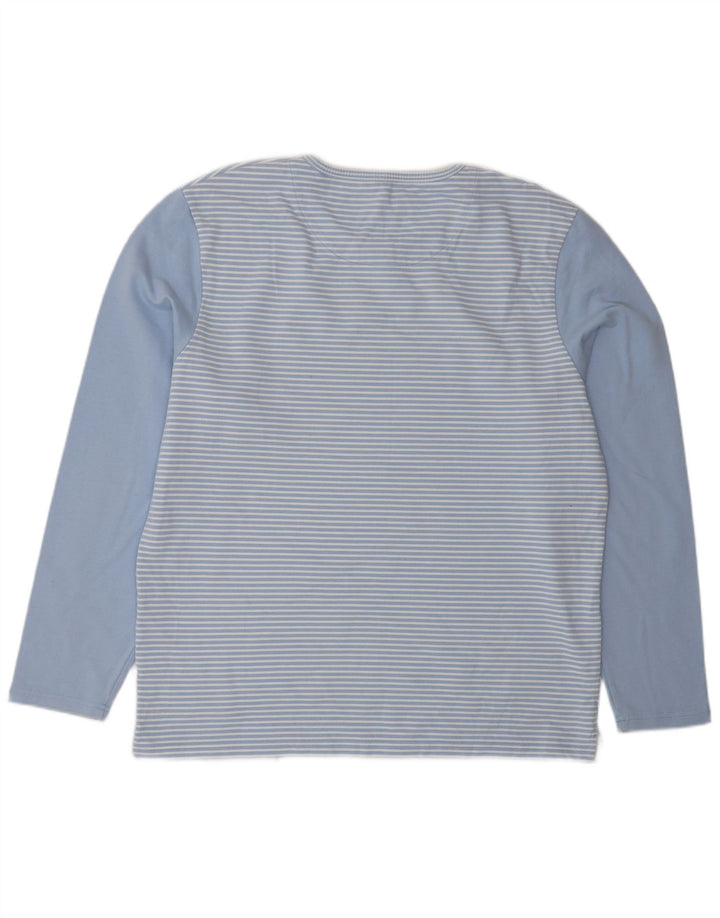 Lyle & Scott Top da uomo a maniche lunghe XL blu gessato