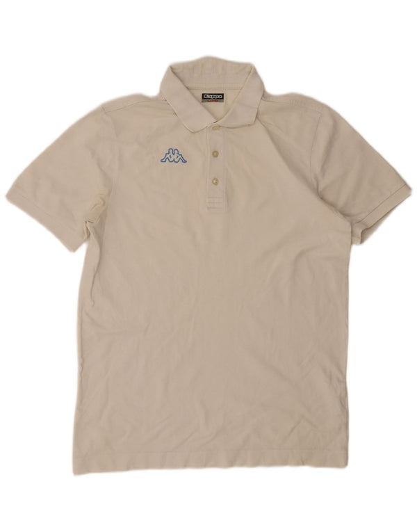Kappa Mens Graphic Polo Shirt Large White Cotton