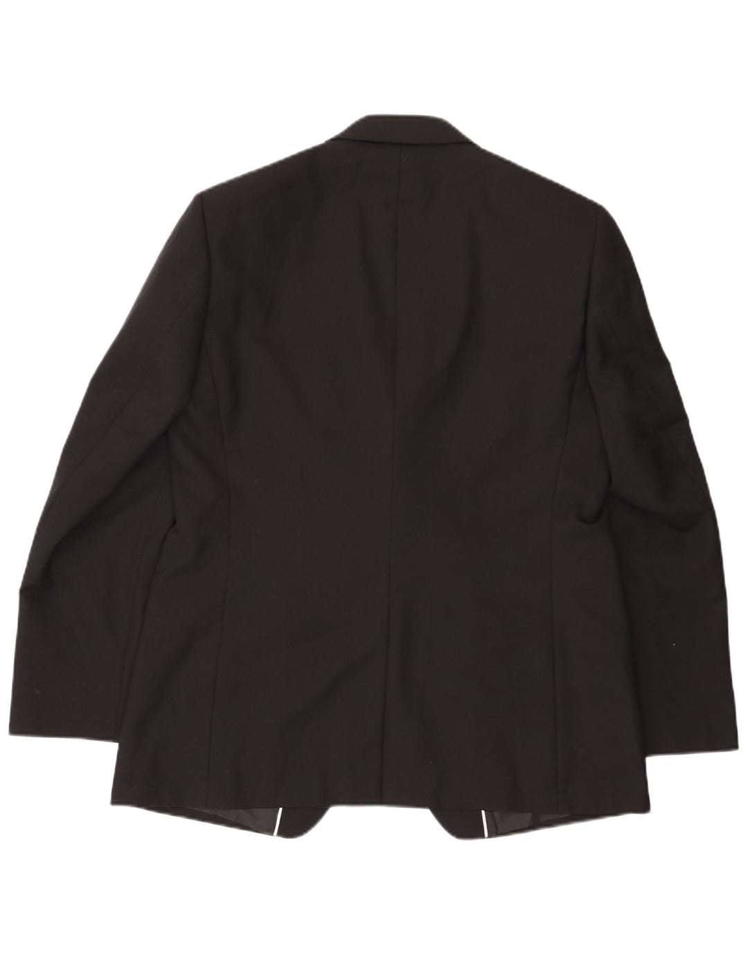 MARKS & SPENCER Giacca blazer da uomo a 2 bottoni UK 42 grande poliestere nero