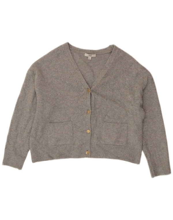Marks & Spencer Dame oversized cardigan sweater UK 14 Medium Grey