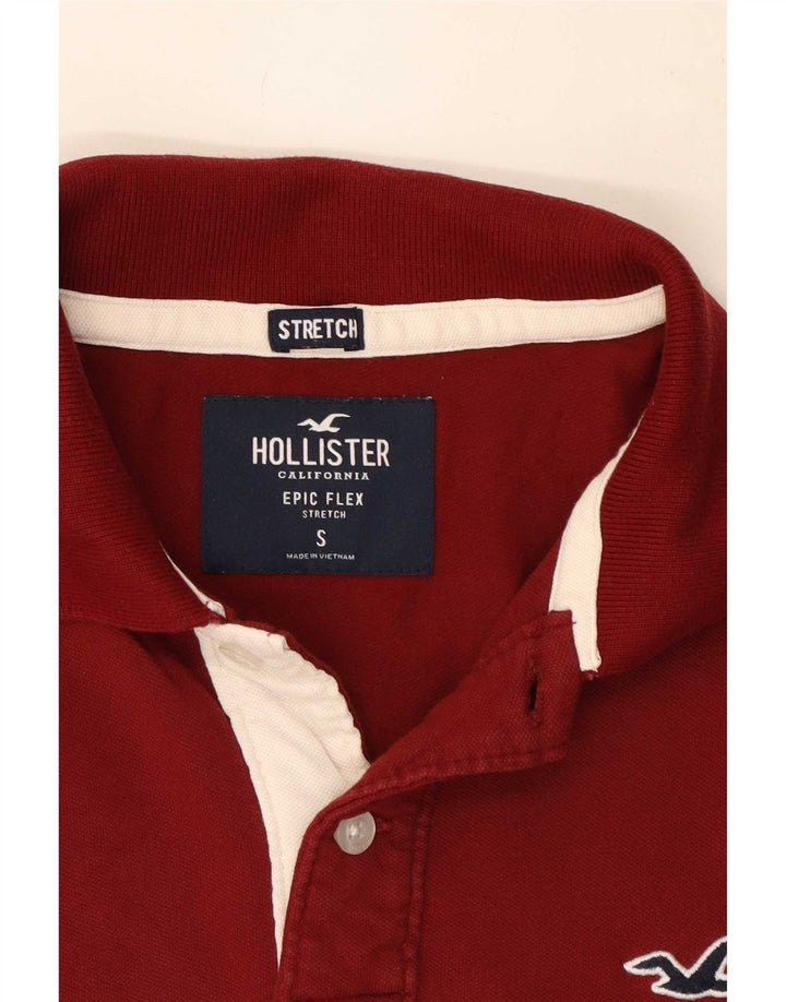 Hollister Mens Polo Shirt Small Maroon