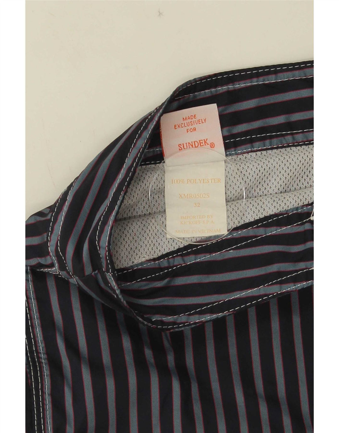 Sundek Herre badeshorts Medium Marineblå Stribet polyester