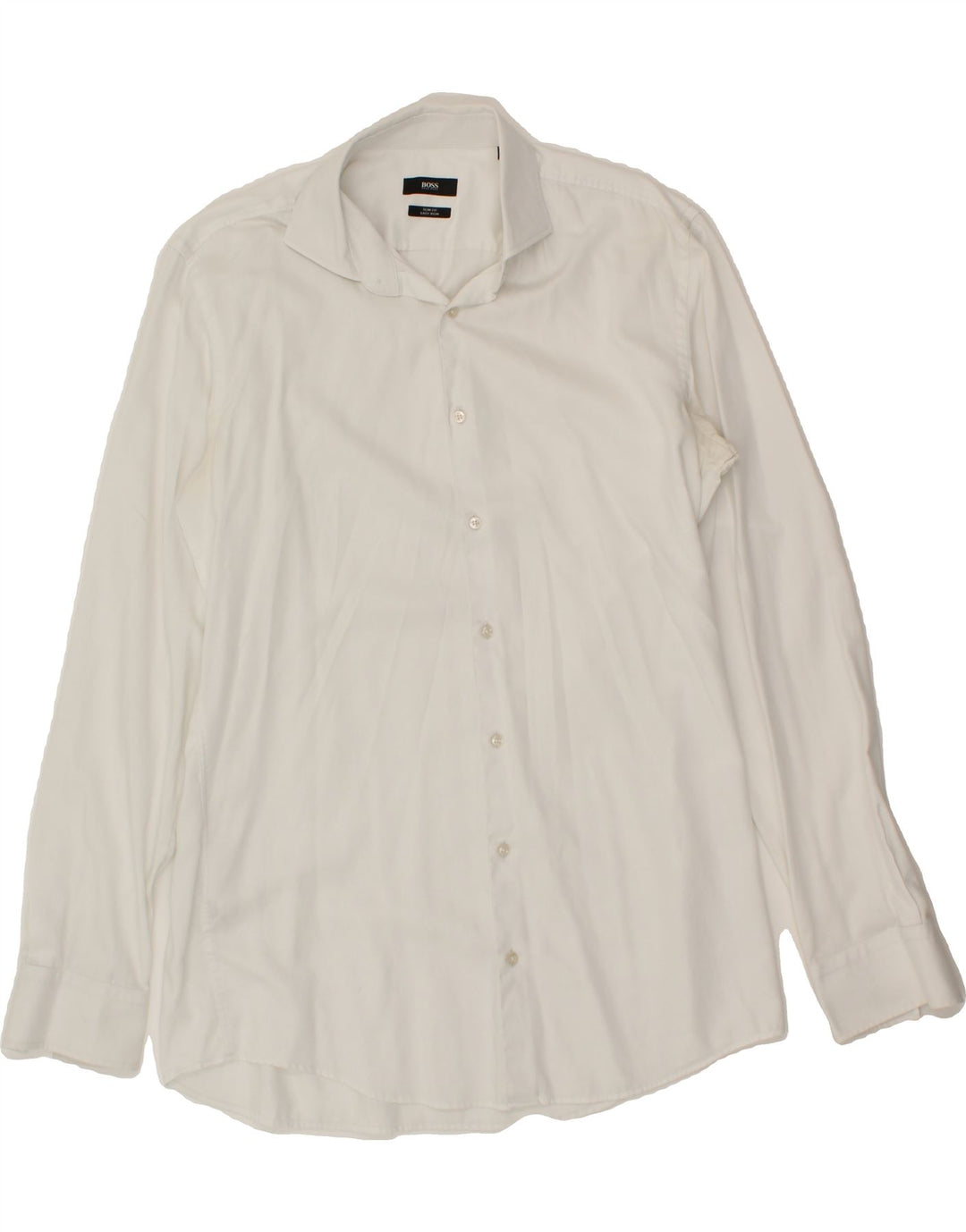 HUGO BOSS Mens Slim Fit Shirt Size 41 Medium White Cotton