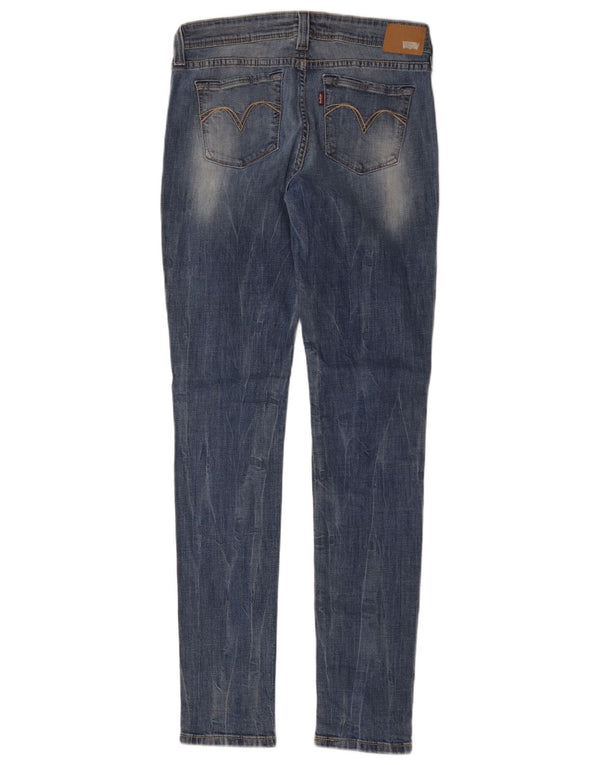 Calça jeans feminina Levi's Demi Curve cintura baixa W29 L34 azul algodão