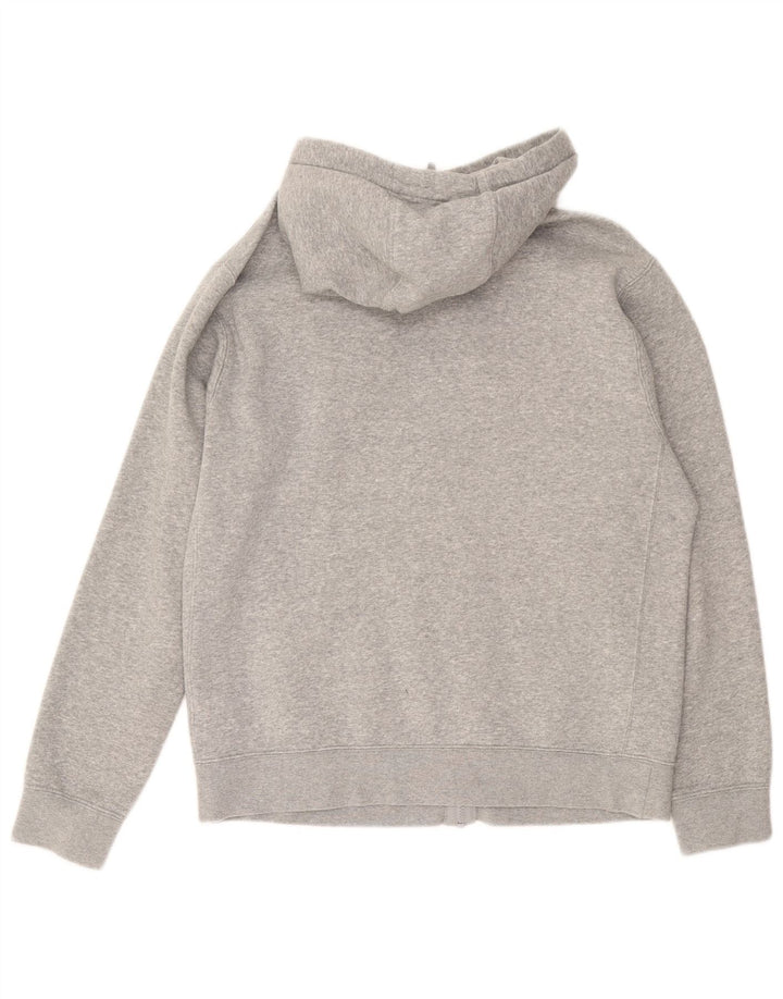 NIKE Mens Zip Hoodie Sweater Medium Grey Cotton