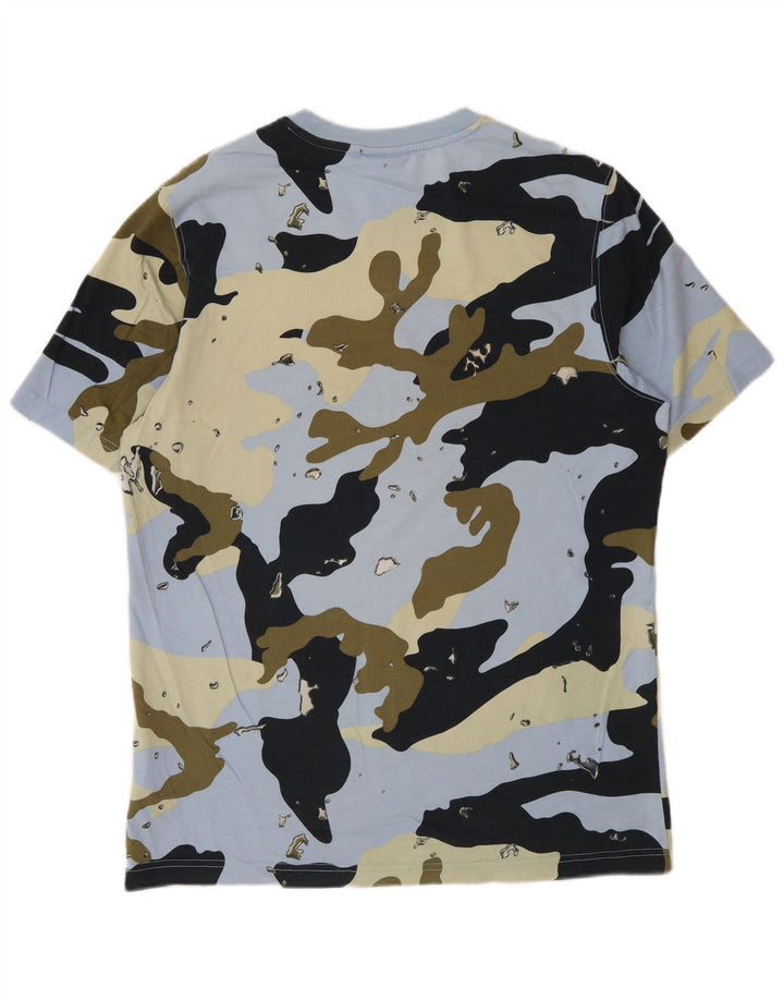 Adidas Mens T-Shirt Top Medium Multicoloured Camouflage Cotton