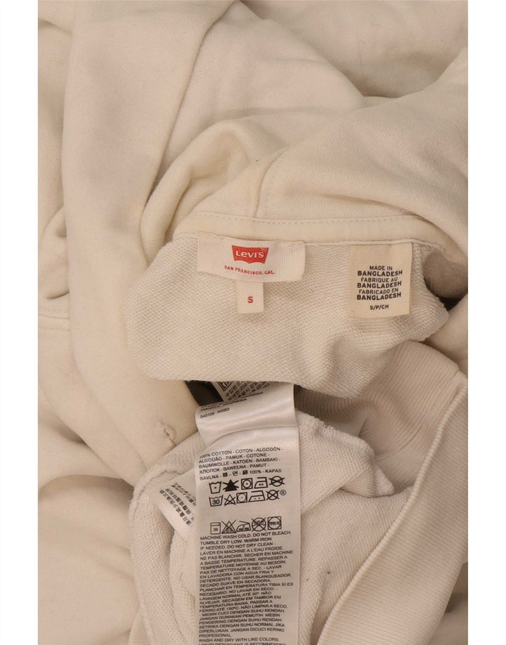 Maglione con cappuccio grafico da uomo Levi's piccolo in cotone bianco