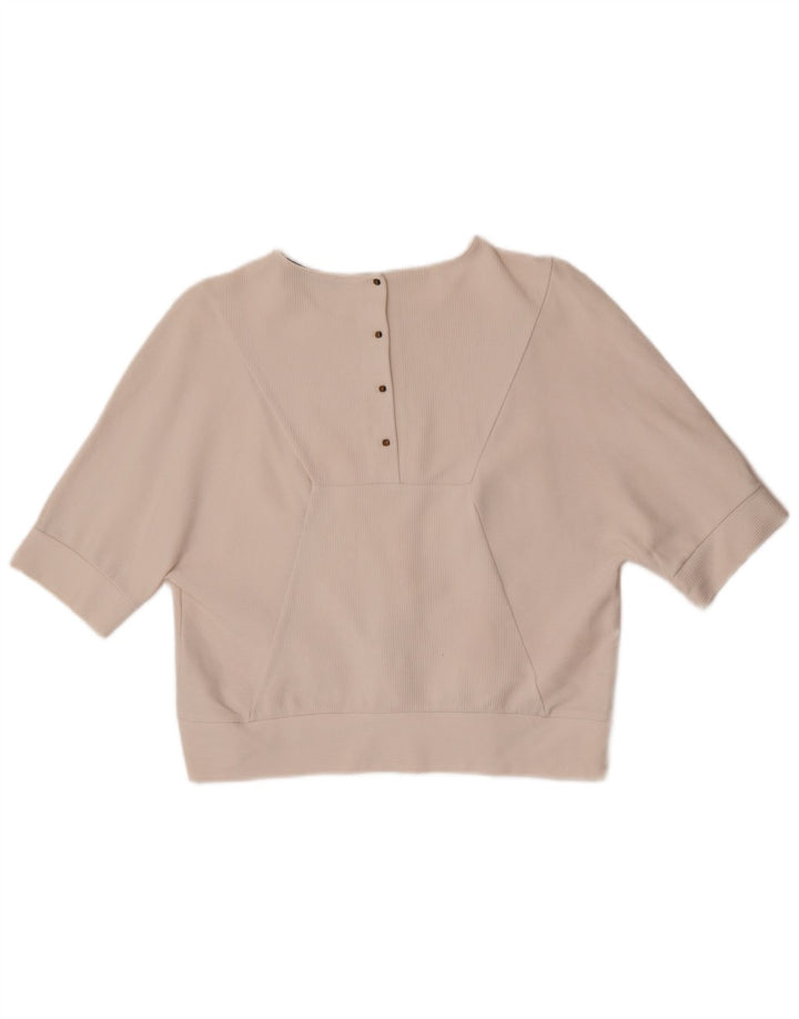 Top in camicetta da donna Zara UK 14 cotone bianco medio