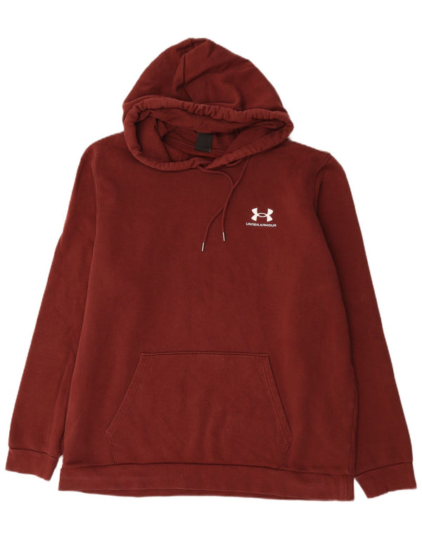 Under Armour Mens Hoodie Jumper XL Burgundy Cotton