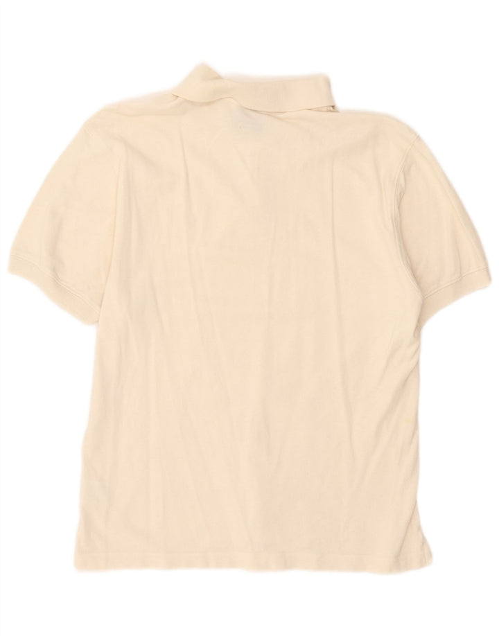 Champion Mens Polo Shirt Small Off White Cotton