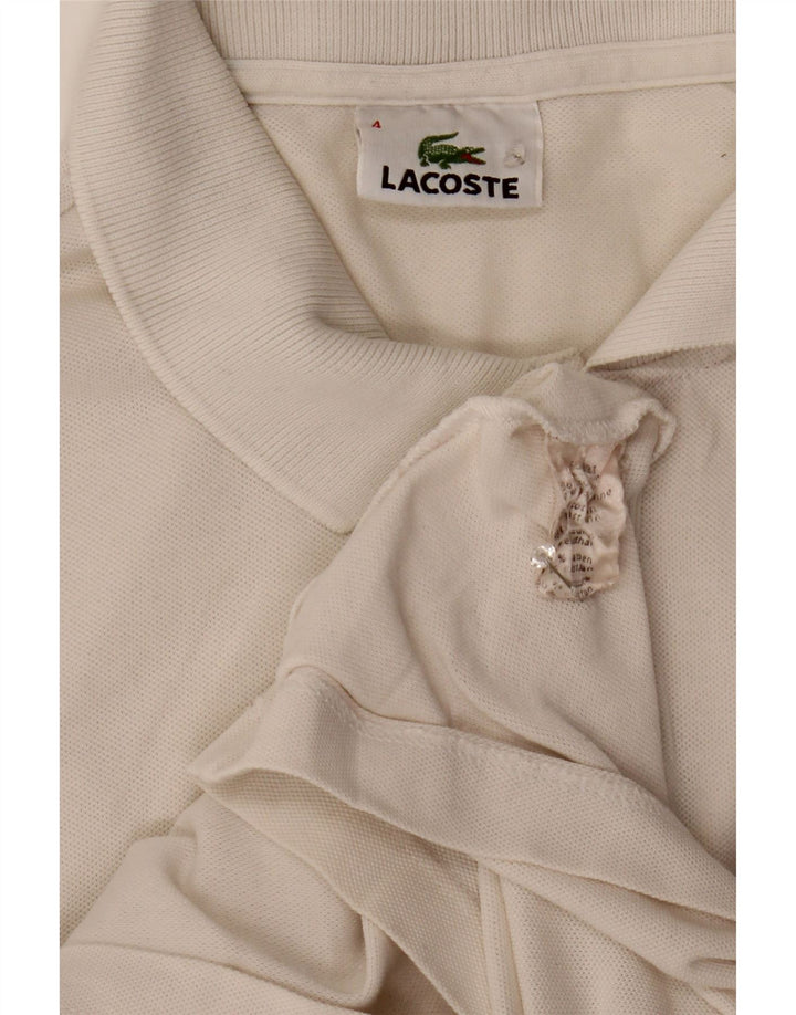 Lacoste Herren-Poloshirt, Größe 4, mittelweiße Baumwolle