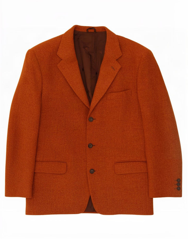 Brooksfield Chaqueta tipo blazer de 3 botones para hombre IT 48 Lana marrón medio