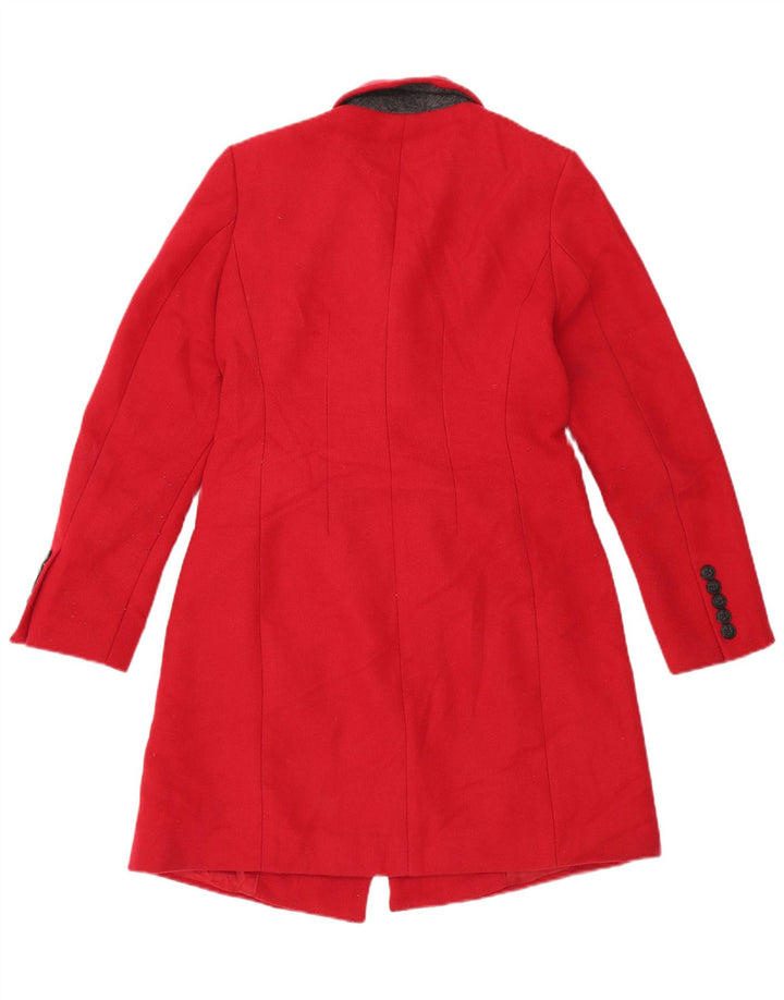 Marks & Spencer Womens Oversized Double Breasted Coat UK 10 Small Red