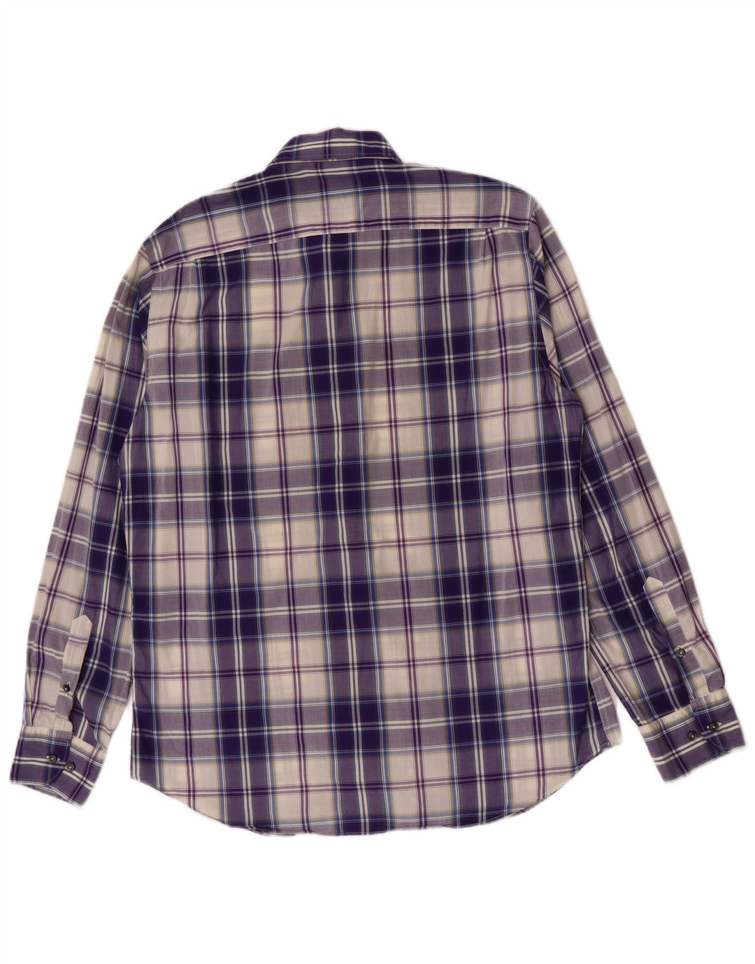 Massimo Dutti Chemise Homme Grand Carreau Violet