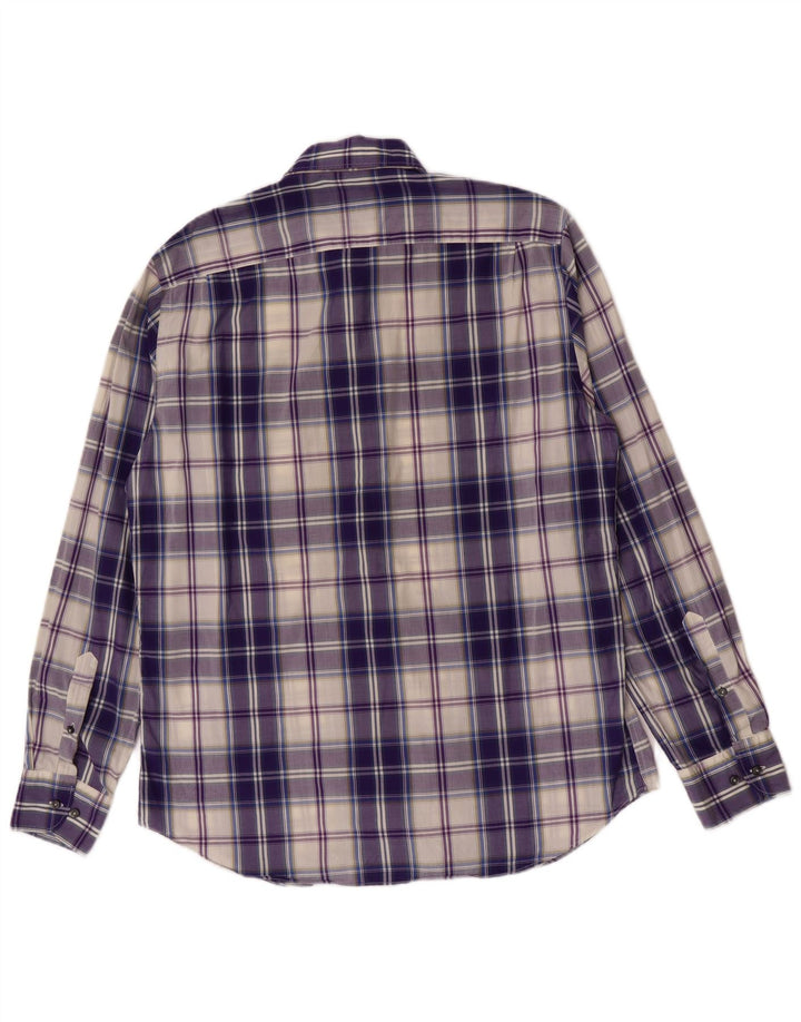Massimo Dutti Chemise Homme Grand Carreau Violet