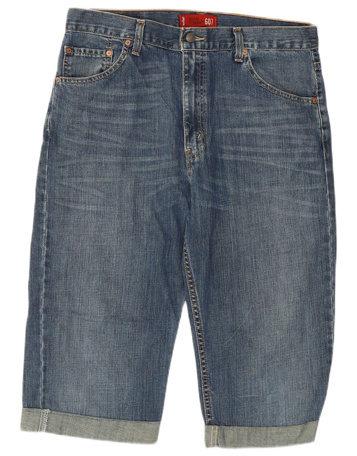 Levi's Womens 607 Regular Denim Shorts W34 Large Blue