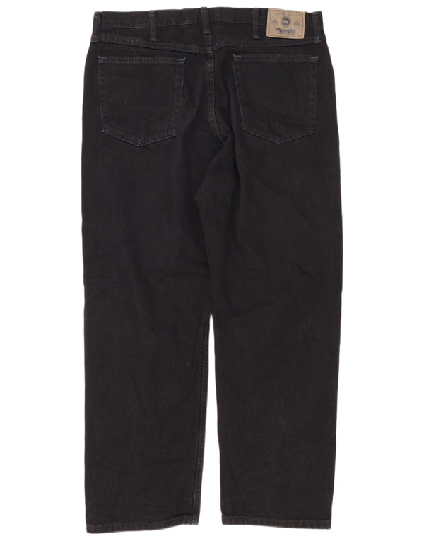 Wrangler Herre Relaxed Fit Casual Bukser W36 L29 Sort Bomuld