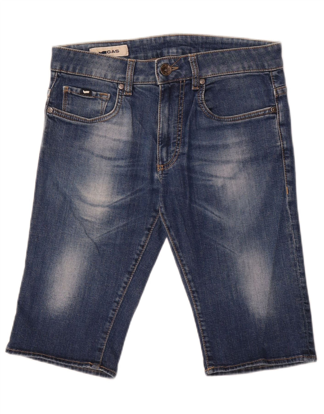 GAS Womens Denim Shorts W30 Medium  Blue Cotton Vintage Gas and Second-Hand Gas from Messina Hembry 
