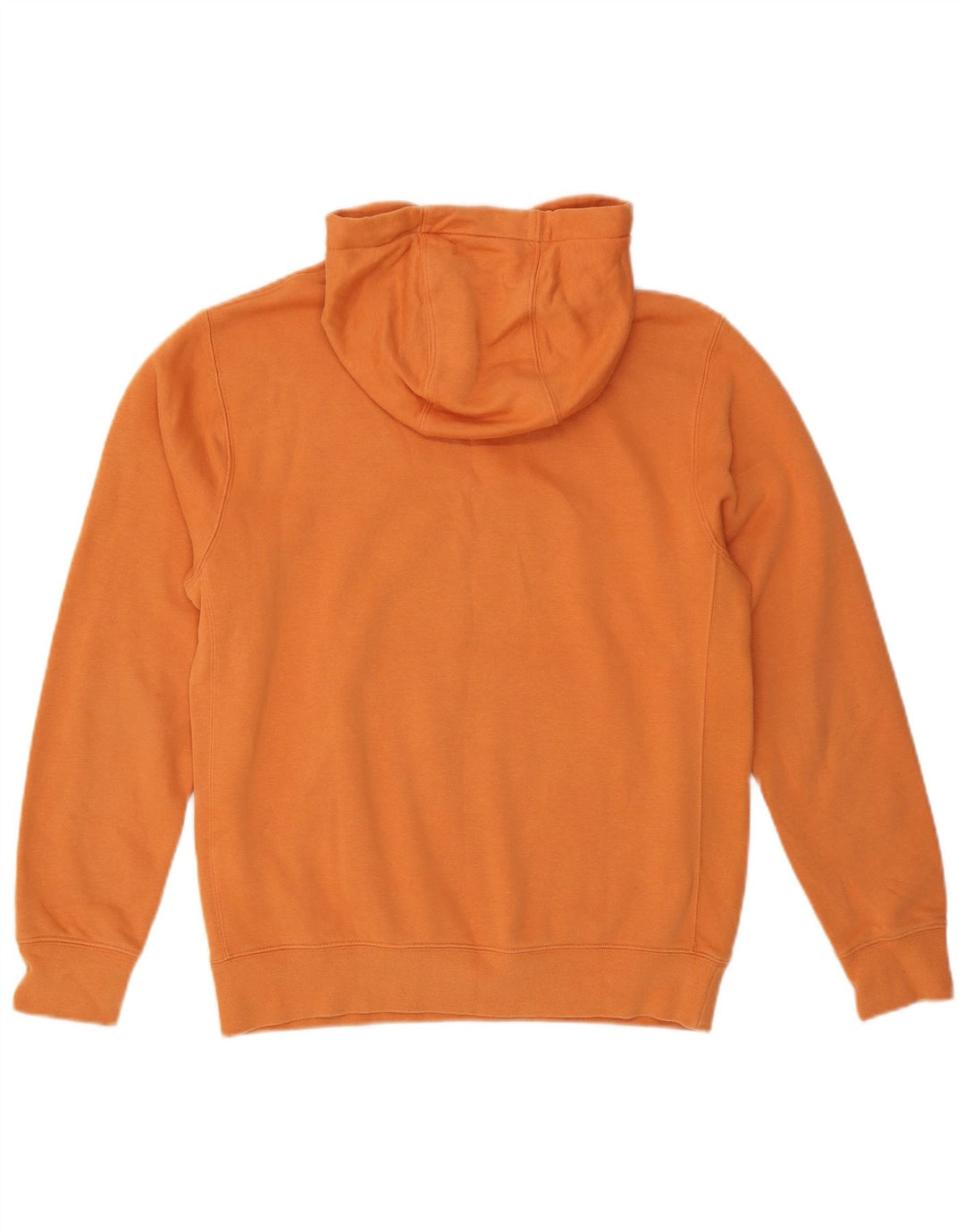 NIKE Mens Hoodie Jumper Small Orange Cotton