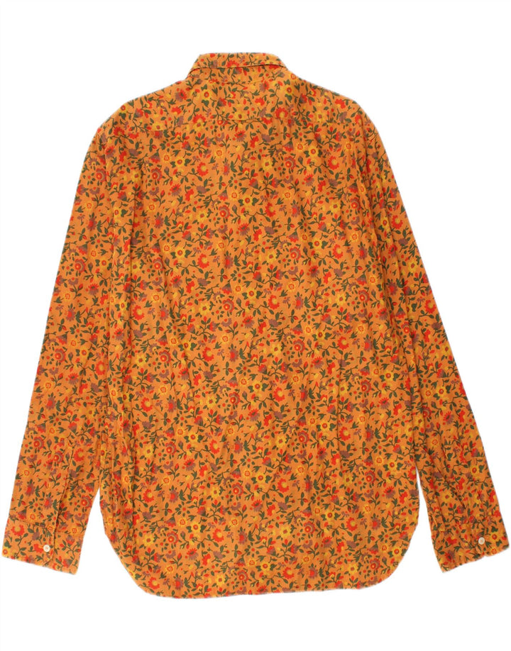 MASON'S Mens Shirt 2XL Orange Floral Vintage Mason's and Second-Hand Mason's from Messina Hembry 