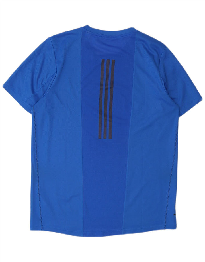 Adidas Herren Grafik T-Shirt Top Large Blau Polyester