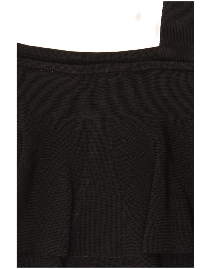 Zara Womens Sleeveless Crop Top UK 14 Large Black