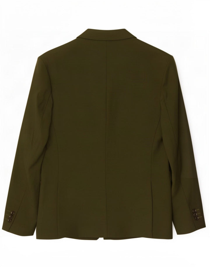 Zara Veste Blazer 2 Boutons Homme EU 48 Vert Moyen Viscose