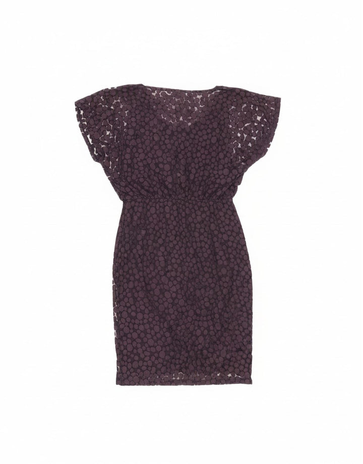 PHASE EIGHT Womens Batwing Sheath Dress UK 12 Medium Navy Blue Spotted