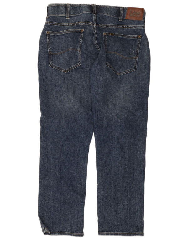 Calça jeans reta masculina Lee Regular Fit W34 L29 algodão azul