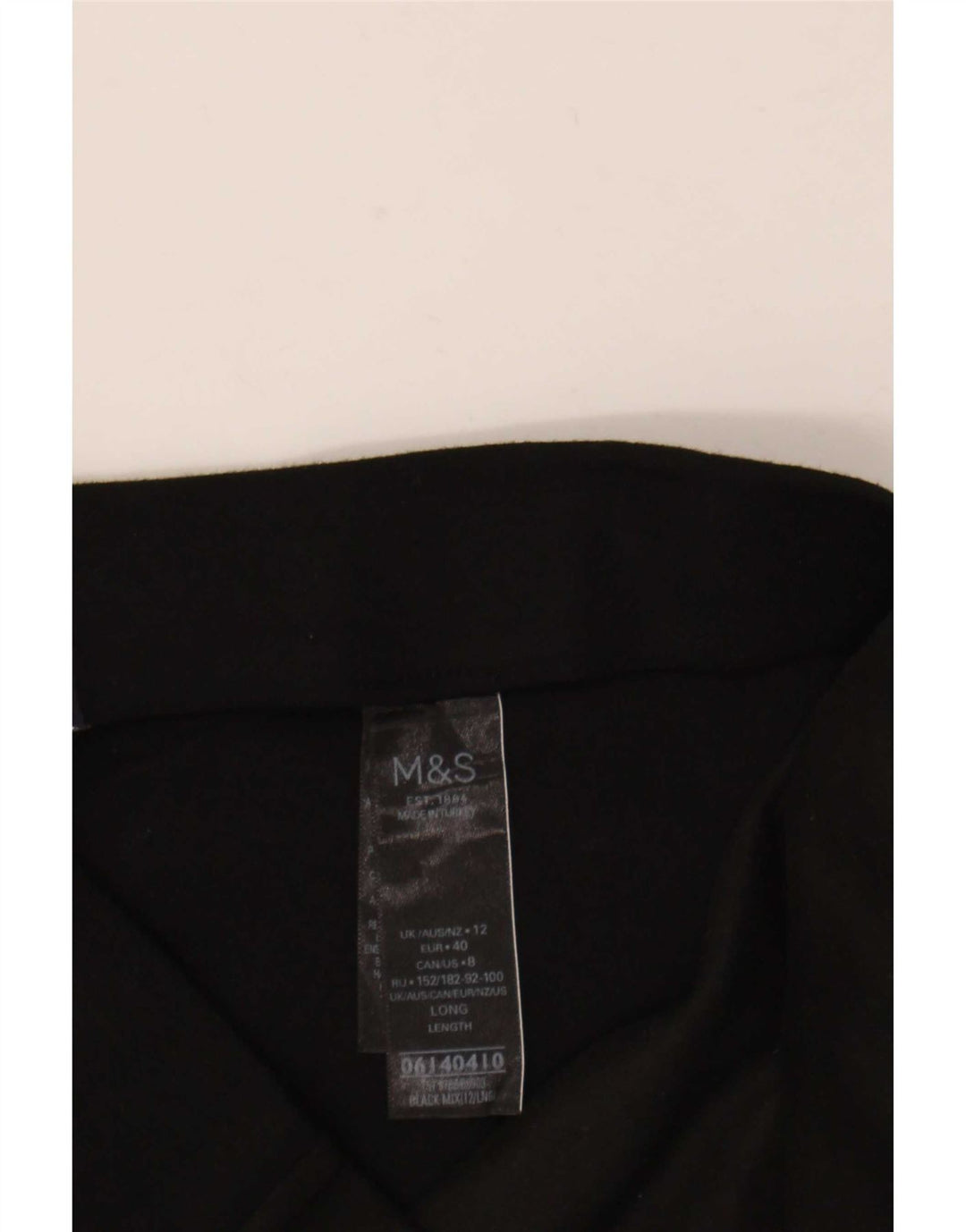 Marks & Spencer Leggings Femme UK 12 Medium Noir Viscose