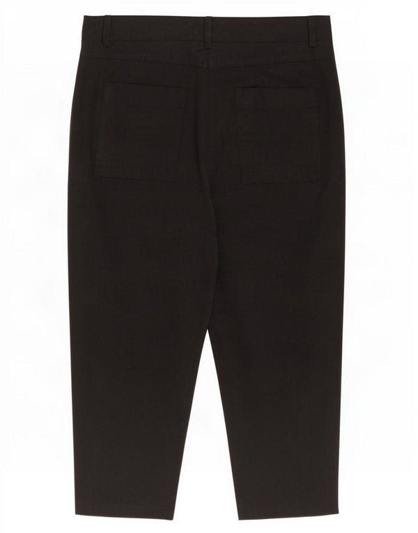Pantaloni corti a vita alta da donna Marks & Spencer UK 12 Medium W30 L24 Bla