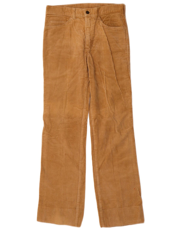 Pooh Mens Straight Corduroy Trousers W32 L31 Beige Cotton