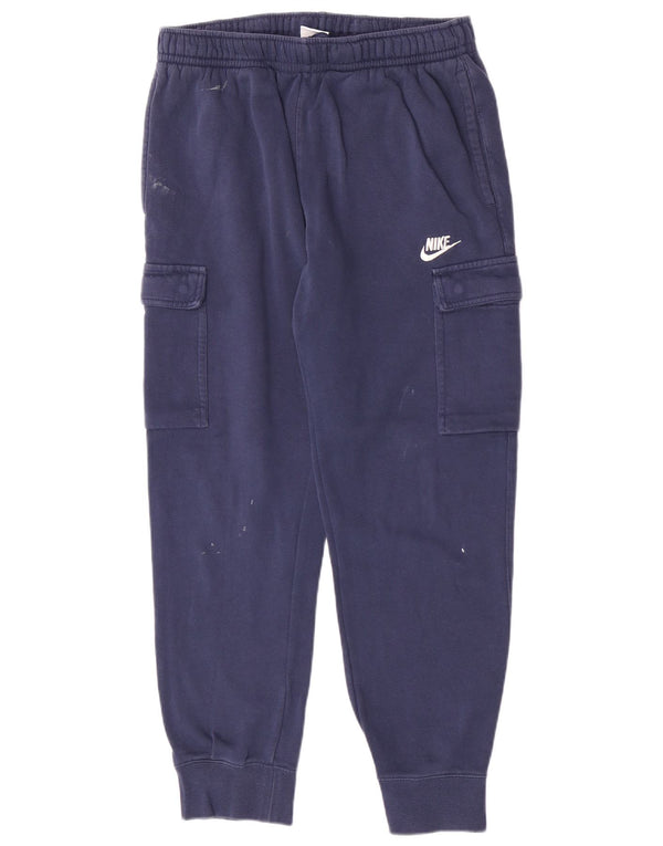 Nike Mens Cargo Tracksuit Trousers Joggers Medium Navy Blue Cotton