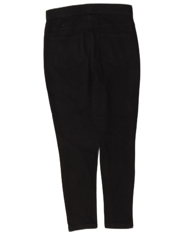 Женские укороченные джинсы джеггинсы Marks & Spencer UK 10, маленькие W27 L24, черный хлопок