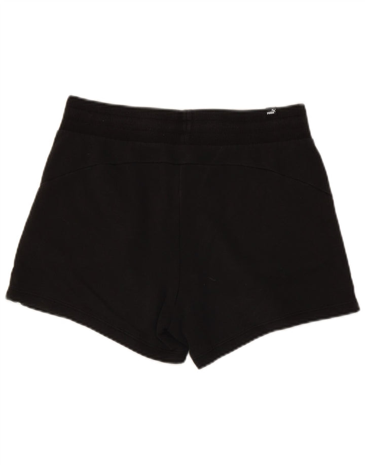 Puma Womens Sport Shorts UK 14 Medium  Black Cotton