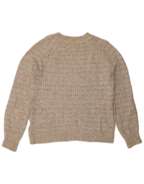 Fat Face Jersey extragrande con cuello barco para mujer UK 8 Small Beige Nylon