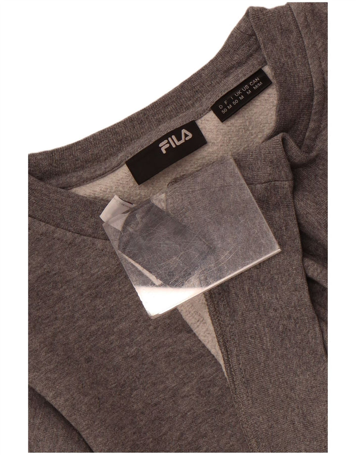 Fila Herren-Sweatshirt-Pullover aus mittelgrauer Baumwolle