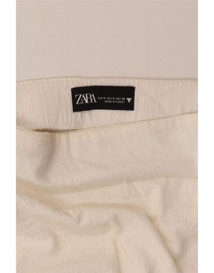 Zara Womens Mini Wrap Skirt Small W26  White