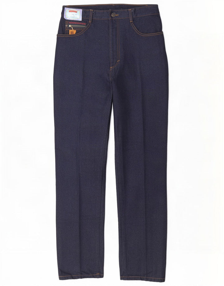 Pierre Balmain Mens Straight Jeans W34 L34 Navy Blue Cotton
