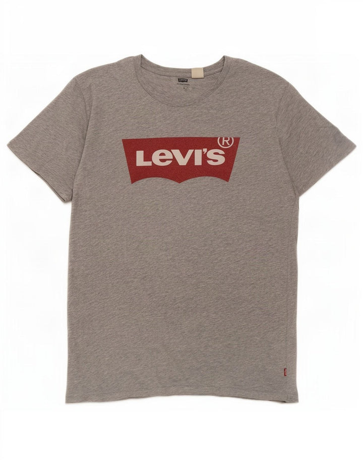 T-shirt grafica da uomo Levi's Top in cotone mélange grigio medio
